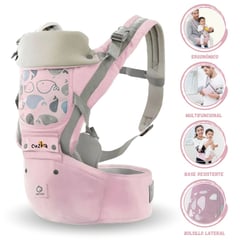 AEOLOS - Canguro Para Bebé Ergonómico Ballena 3 en 1 PINK