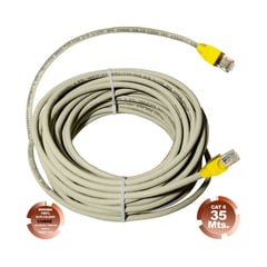 SATRA - Cable red internet UTP Cat6 de 35Mts Gris armado de cobre