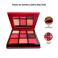 SASARU - Paleta de Sombras Zafiro Rojo Rubí
