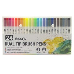 DUAL - Plumones doble punta - Tip Brush 24 Colores