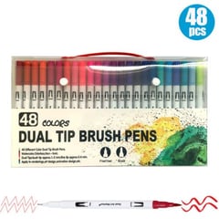 DUAL - Plumones doble punta - Tip Brush 48 Colores