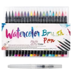 WATER - Plumones Color Brush Punta Pincel De 20 Colores