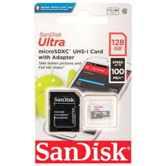 SANDISK - MicroSD 128GB Ultra Clase 10 -