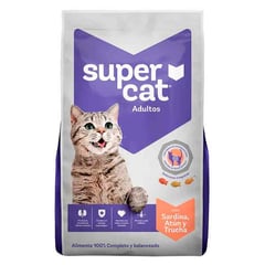 GENERICO - Comida para Gatos Supercat Adulto de Sardina y Trucha 9kg