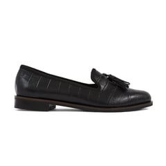 M'ANDINA - Mocasines de Cuero Romi Croco Negro