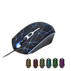WESDAR - - Combo Gaming Mouse Gamer USB con Mouse Pad Negro - X66
