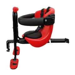 GENERICO - Asiento de Bebe o Niño para Bicicleta Baby Premium - Rojo