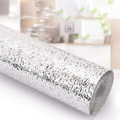 GENERICO - Papel aluminio papel tapiz cocina pegatina autoadhesiva impermeable