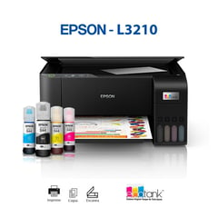 EPSON - Impresora Multifuncional EcoTank L3210 Imprime Copia Escanea USB