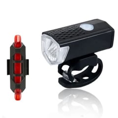 GENERICO - Pack Luz LED Delantera Luz Trasera para Bicicleta