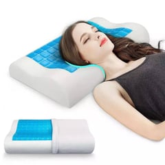 ITELSISTEM - Almohada Cervical Gel Latex Viscoelastico Ortopedica Calidad Itelsiste