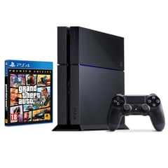 SONY - Consola Ps4 FAT 500 GB Negro - Play Station 4 + GTAV.