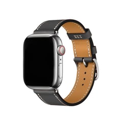 GENERICO - CORREA DE CUERO CLASSIC PARA APPLE WATCH 42/44/45 MM - GRIS