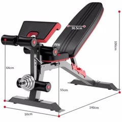 ALPHA GYM - Banca multifuncional profesional reclinable 200kg