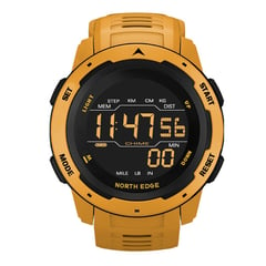 NORTH EDGE - Reloj Digital MARS Amarillo Podómetro Contador Calorías