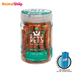 PETS REPUBLIC - Snack Para Mascota Strip De Pavo 88 Gr