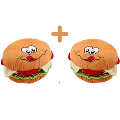 GENERICO - Pack de 2 Peluches Cojín en forma de hamburguesa