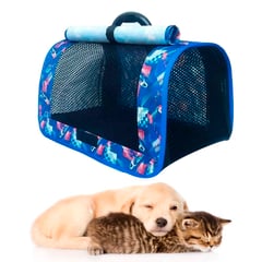 GENERICO - Mochila Bolso Portatil Transportador Gatos y Perros Azul