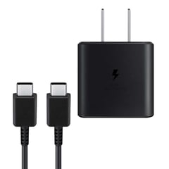 SAMSUNG - CARGADOR ADAPTADOR DE VIAJE 45W USB-C CON CABLE 1M -NEGRO