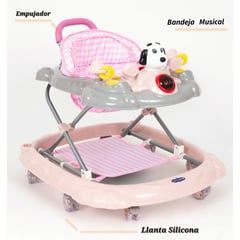 BABY HAPPY - Andador Musical para Bebe Snoopy Rosado