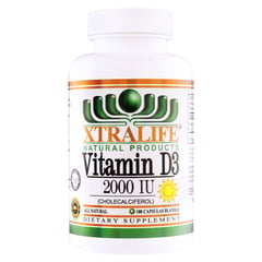 XTRALIFE NATURAL PRODUCTS - Vitamina D3 Xtralife - 100 Cápsulas