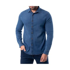 NORTON - Camisa denim slim fit hombre