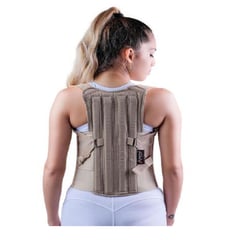 ALPHA GYM - Faja ortopédica dorso lumbar corrector de postura con varillas - S