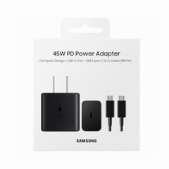 SAMSUNG - Cargador 45W Carga Rapida Tipo C -Negro