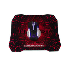 HALION - Kit Mouse & Pad-Mouse Gamer ALASKA HA-920P, 4 Botones, USB/RGB