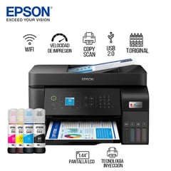 EPSON - Impresora Multifuncional Ecotank L5590 Fax USB LAN Wifi