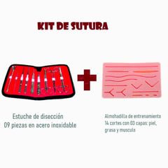 GENERICO - KIT DE SUTURA - SET DE DISECCIÓN ALMOHADILLA PARA SUTURAS