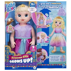 HASBRO - ¡La princesa Ellie de Baby Alive crece Muñeca Pelo Rubio