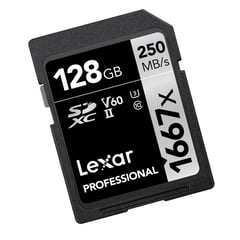 LEXAR - Memoria SD Professional 1667X 128GB SDXC UHS-II