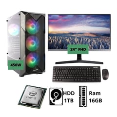 INTEL - Computadora Pc Core i5 6TH HDD 1TB RAM 16GB MONITOR DE 24