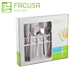 FACUSA - Cubiertos x 24 Piezas Acero inoxidable