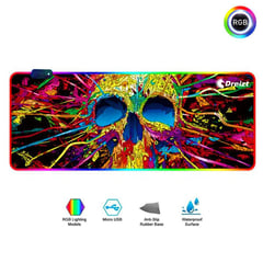 DREIZT - Mousepad Gamer RGB Calavera XL 80cm x 30cm