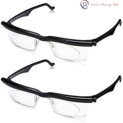 GENERICO - 2 pcs gafas de lectura ajustables focus hombres mujeres -6d a + 3d