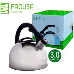 FACUSA - Tetera 3 Litros Modelo Elegant Acero Inoxidable