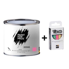 MAGPAINT - Pintura pizarra para tiza 500ml Rosado Caja de Blackboard Chalks