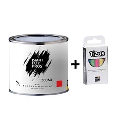 MAGPAINT - Pintura pizarra para tiza 500ml Rojo+ 1 Caja de Blackboard Chalks