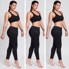 SOLO LEGGINGS - 3 Pack Leggings Soft Basicas - Más Suaves y Comodas - Negra