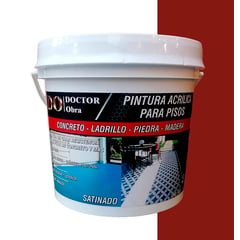 DO DOCTOR OBRA - PINTURA PARA PISOS ROJO CERÁMICO Y PROTECTOR TRANSPARENTE 100% ACRÍLICOS 1.5 GALÓN