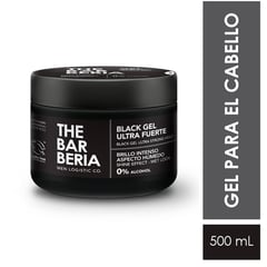 THE BARBERIA - Black Gel para Cabello Ultra Fuerte 500ml