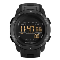 NORTH EDGE - Reloj Digital MARS Negro Podómetro Contador Calorías