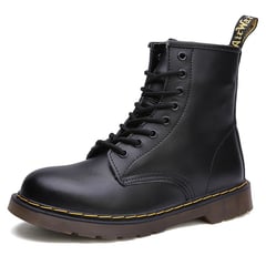 BLWOENS - Botas británicas de tipo cuero con caña alta para hombre - negro