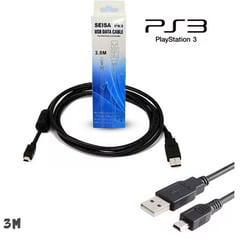 Cable Mini Usb De 3 Metros Para Ps3, Psp, Nintendo Wii U Pro