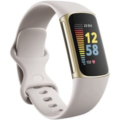 FITBIT - Charge 5 Aluminio Pulsera de actividad - Blanco Marfil