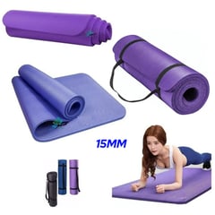 GENERICO - Colchoneta Yoga Mat Pilates Fitness - Negro