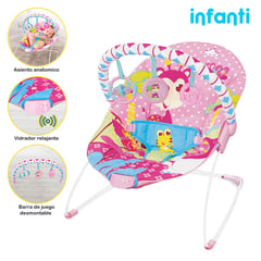 INFANTI - Silla Nido para Bebé Vibraciones Safari Pink 6790