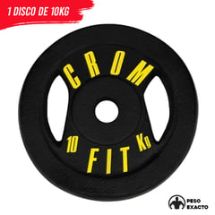 HOLGU - Disco de 10kg Redondo Peso Exacto - Hierro Fundido